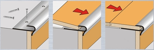 Stair Nosing Step Nosings For Laminate & Wood Flooring -2.7m
