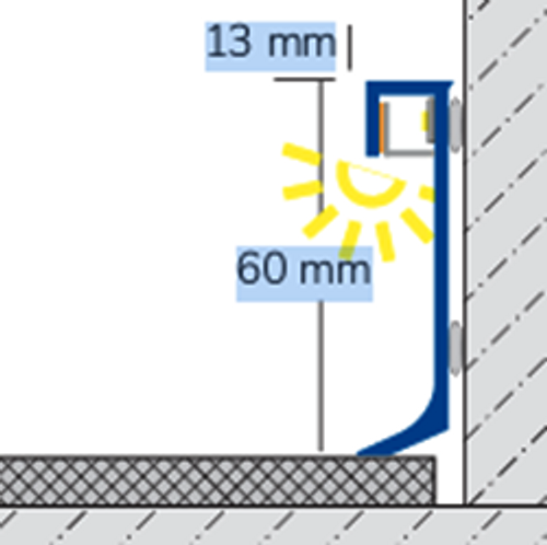 LED  Aluminium Skirting -2.5m