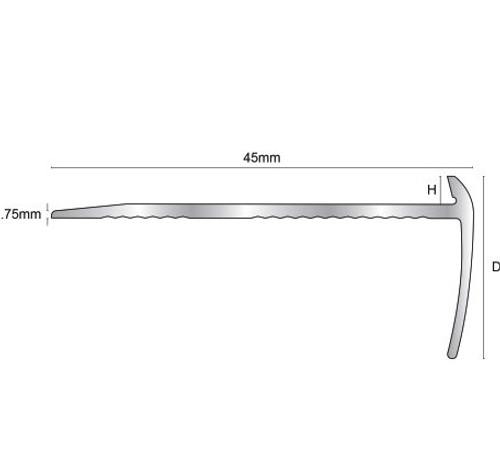 Decorative Stair Edging For  LVT/Vinyl Flooring-2.7m Decorative Stair Edging For  LVT/Vinyl Flooring-2.7m