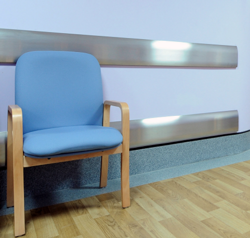 Stainless steel wall guard provides superior impact resistance in kitchens, corridors,