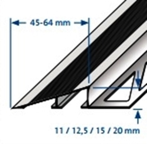 Heavy-Duty Tile-In Ramp Transition Profile – 2.5m Heavy-Duty Tile-In Ramp Transition Profile – 2.5m