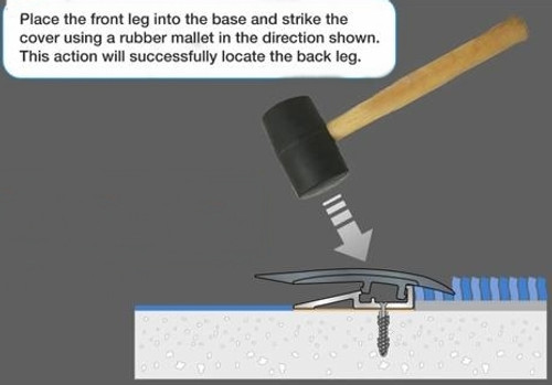 PVC-u Bendable Clip Top Ramp Profile - 2.5m