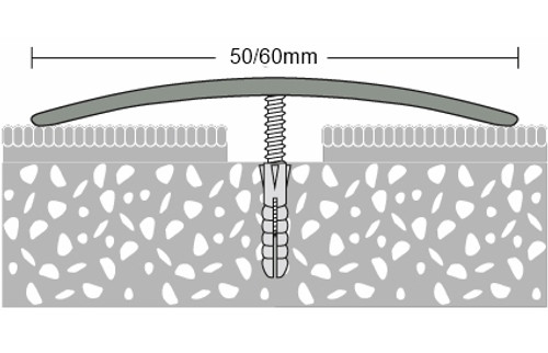 Extra Wide Aluminium Cover Strips For  0-5mm Height Difference