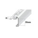 Aluminium Worktop Countertop Edging For Tiles - 2.5m.