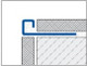 Stainless Steel Rectangular Box Edge Tile Trim - 2.5m.