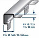 Flush Mount Stainless Steel Corner Guard With Square Anchor -2.5m