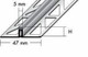 PVC Expansion Joint Profile With Extra Narrow Visible Surface-2.5m 