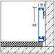 Aluminium Skirting With Square Cross Section-2.5m