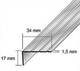 Stainless Steel Stair Nosing - 2.5m