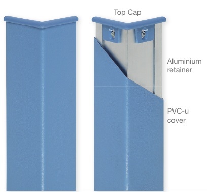 PVC-U Corner Guard with Aluminium Retainer