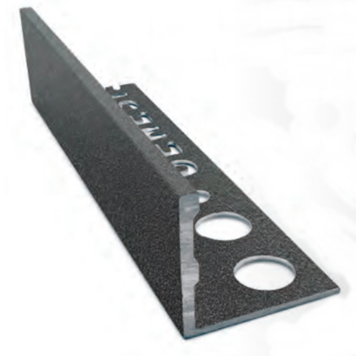 Aluminium L-shape tile trim for outdoor edges