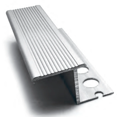 Anti-slip aluminium step edge trim for 20mm tiles