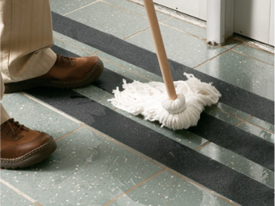 Anti-slip tape for commercial kitchens and food service areas