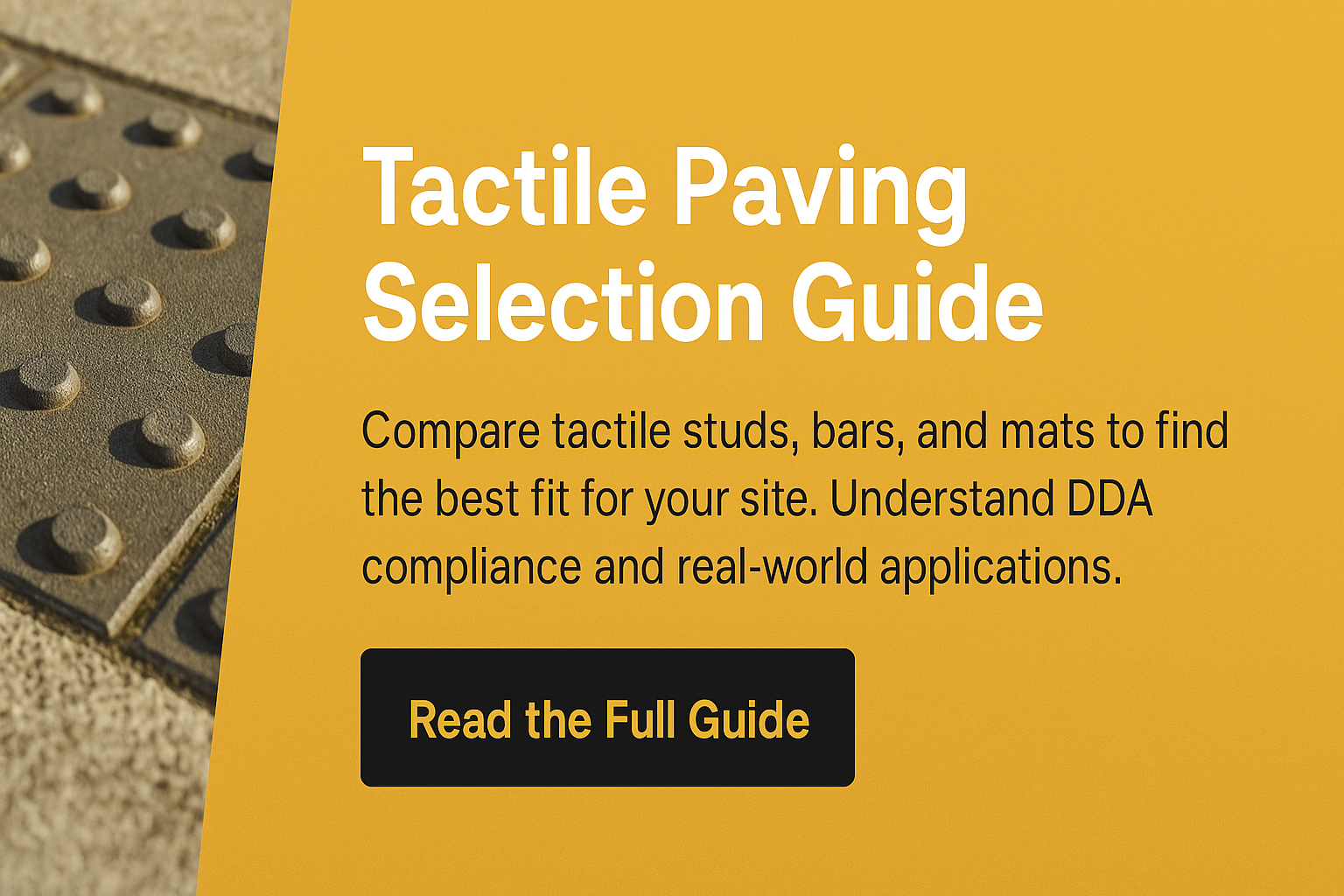 Tactile Paving Selection Guide Banner