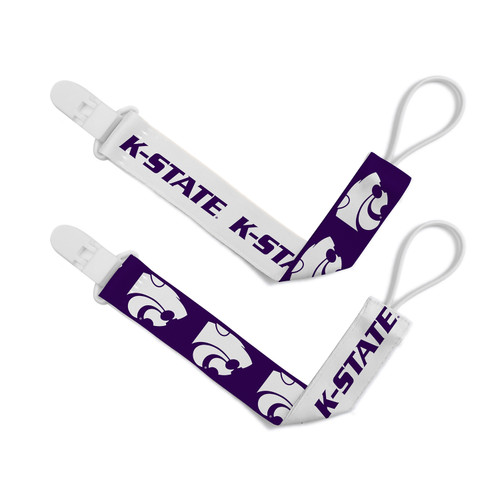 Kansas State Wildcats NCAA Pacifier Clip 2-Pack