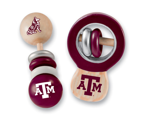 Texas A&M Aggies NCAA Wood Rattle 2-Pack