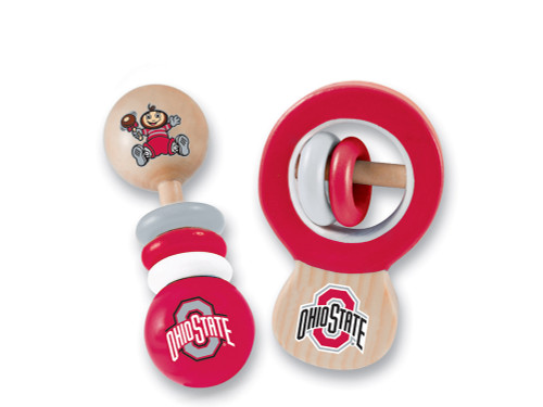 Ohio State Buckeyes NCAA Wood Rattle 2-Pack