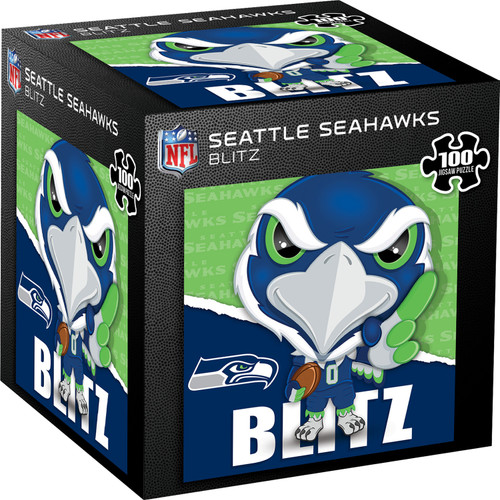 Seattle Seahawks NFL Mascot 100 Piece Square Puzzle