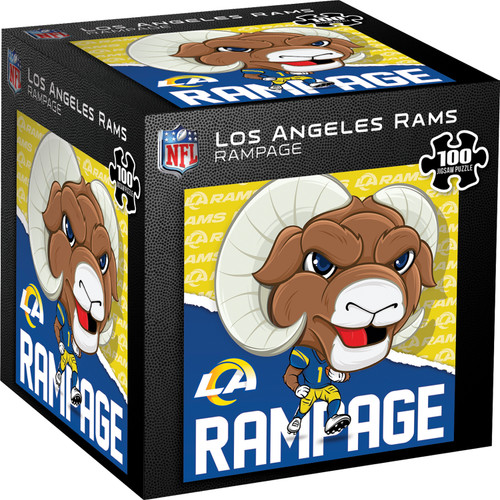 Los Angeles Rams NFL Mascot 100 Piece Square Puzzle