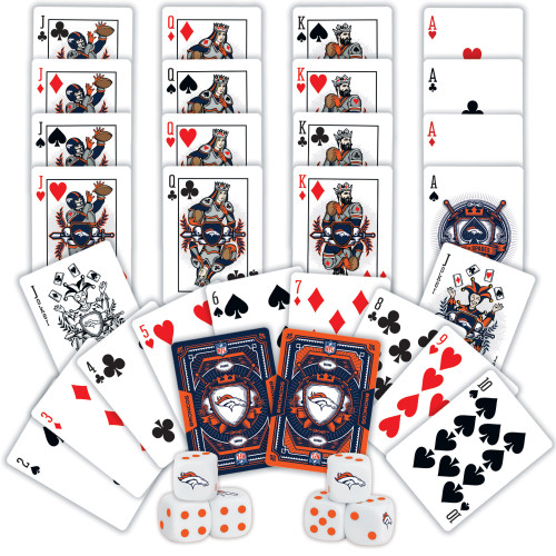 Denver Broncos NFL 2-pack Playing Cards & Dice Set