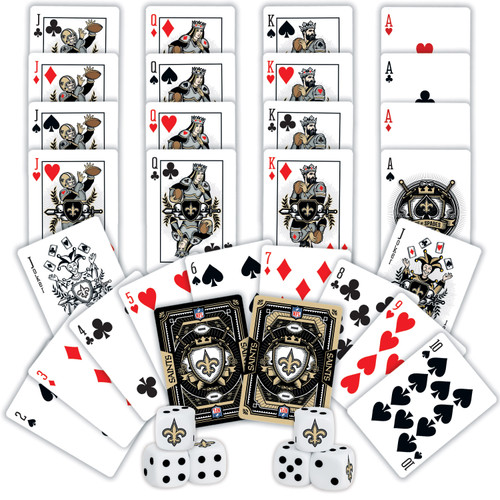 New Orleans Saints NFL 2-pack Playing Cards & Dice Set