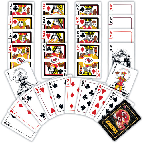 Kansas City Chiefs Neon Playing Cards