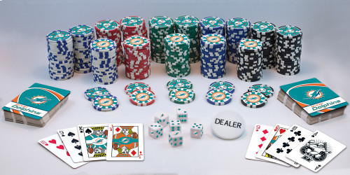 Miami Dolphins NFL 300pc Poker Set