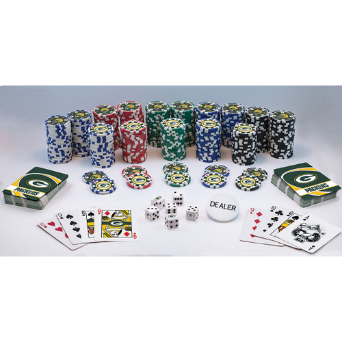 Green Bay Packers NFL 300pc Poker Set