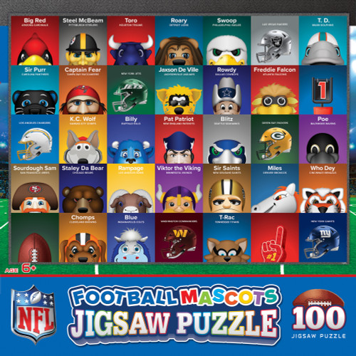 NFL Mascots 100pc Puzzle