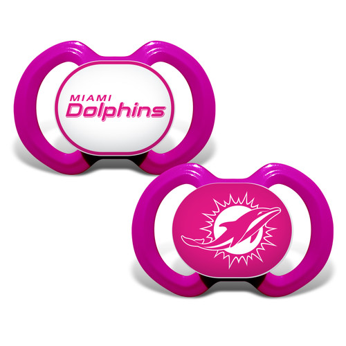 Miami Dolphins NFL Pacifier 2-Pack - Pink