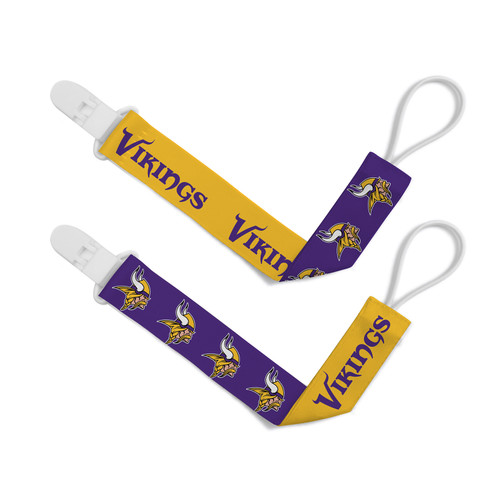 Minnesota Vikings NFL Pacifier Clip 2-Pack