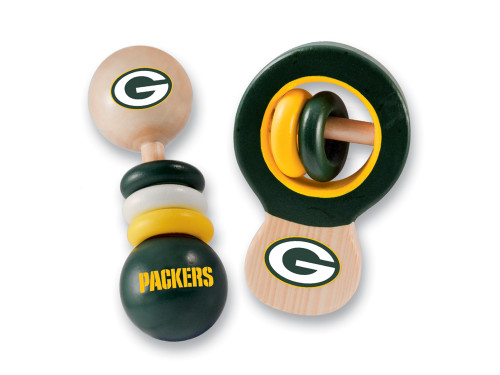 Green Bay Packers NFL Wood Rattle 2-Pack
