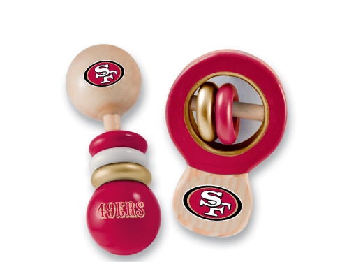 San Francisco 49ers NFL Wood Rattle 2-Pack
