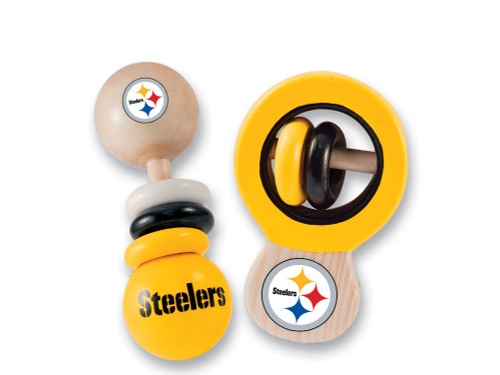 Pittsburgh Steelers NFL Wood Rattle 2-Pack