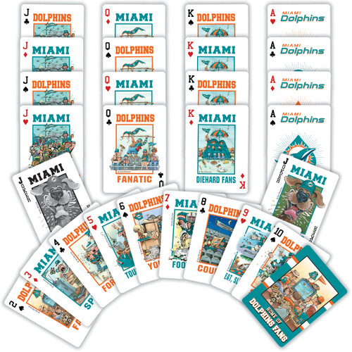 Miami Dolphins Fan Deck Playing Cards