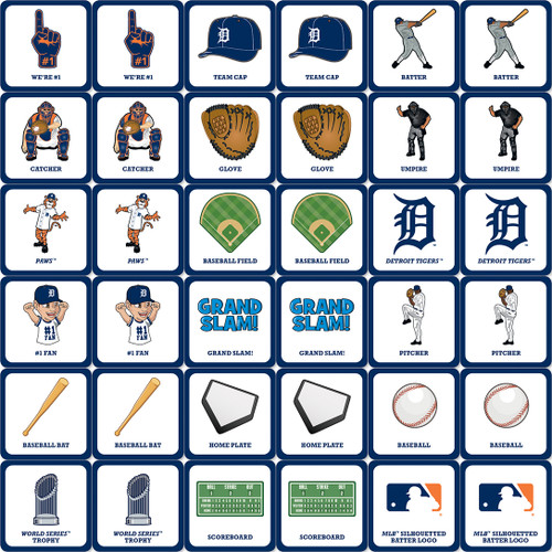 Detroit Tigers MLB Matching Game