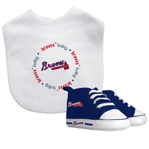 Atlanta Braves MLB Baby Fanatic 2 Piece Unisex Gift Set