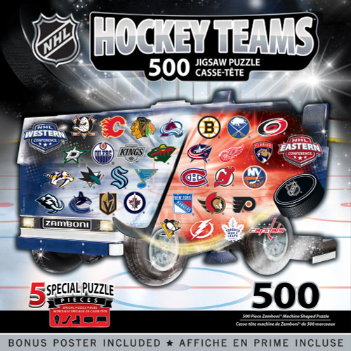 NHL Teams Zamboni Shaped 500pc Puzzle