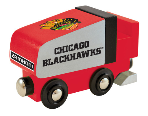 Chicago Blackhawks NHL Wood Train Zamboni