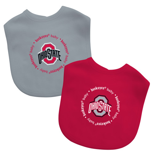 Ohio State Buckeyes NCAA Baby Bibs 2-Pack