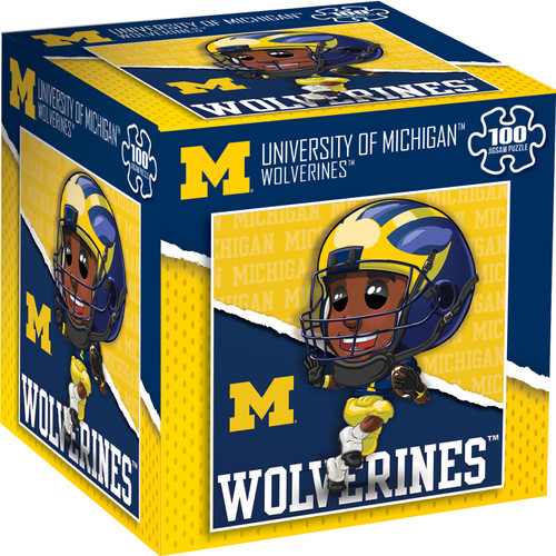 Michigan Wolverines NCAA Mascot 100 Piece Square Puzzle