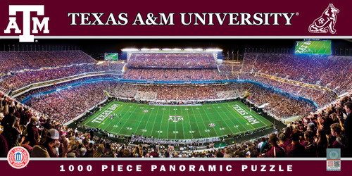 Texas A&M Aggies NCAA 1000pc Panoramic Puzzle - Center View
