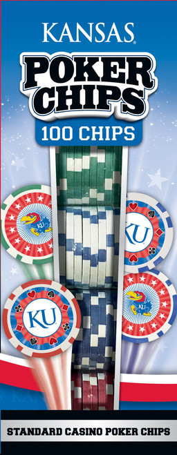 Kansas Jayhawks NCAA Poker Chips 100pc