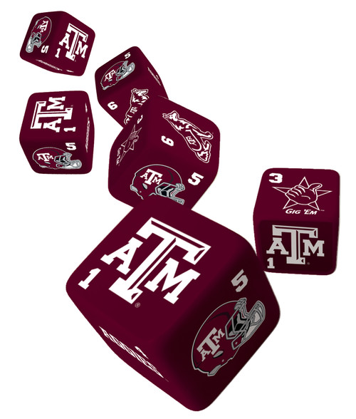 Texas A&M Aggies NCAA Dice Set - 19mm