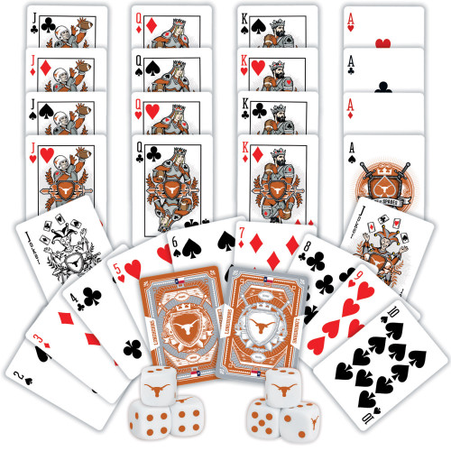 Texas Longhorns NCAA 2-pack Playing Cards & Dice Set