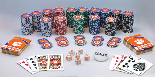 Clemson Tigers NCAA 300pc Poker Set