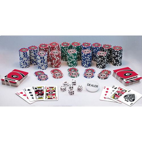 Georgia Bulldogs NCAA 300pc Poker Set