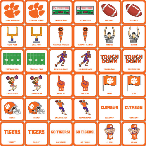 Clemson Tigers NCAA Matching Game