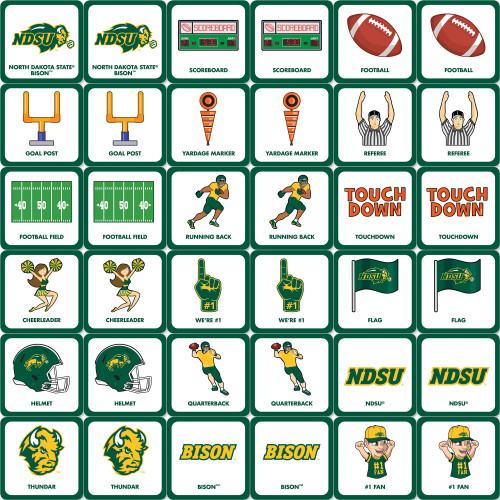 North Dakota State Bison NCAA Matching Game