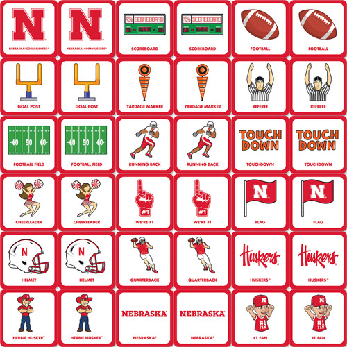 Nebraska Cornhuskers NCAA Matching Game